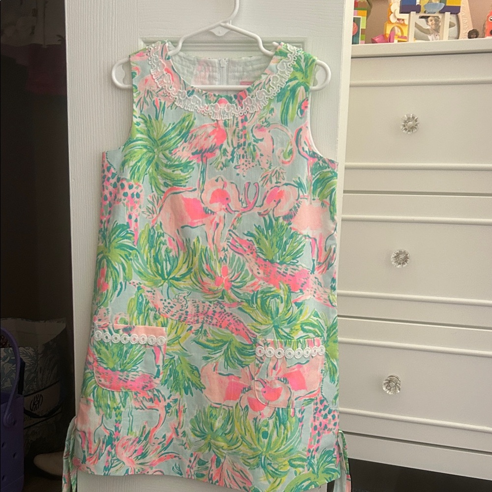Lilly Pulitzer Pink and Green Kids Formal Dress